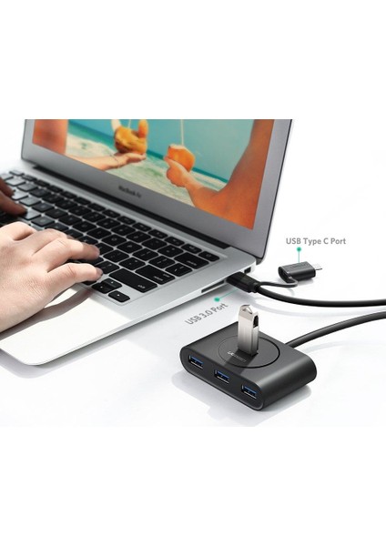 Type-C 4 Portlu USB 3.0 Hub Çoklayıcı fiyatları