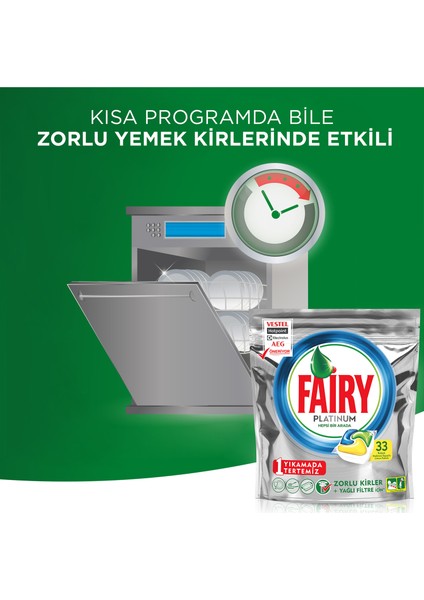 Platinum 115 Yıkama + Fairy Platinum 650 ml Sıvı + Sünger
