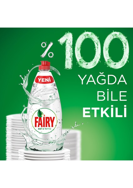 Saf ve Temiz 650 ml 4’lü Bulaşık Deterjanı + Fairy Sünger Hediyeli