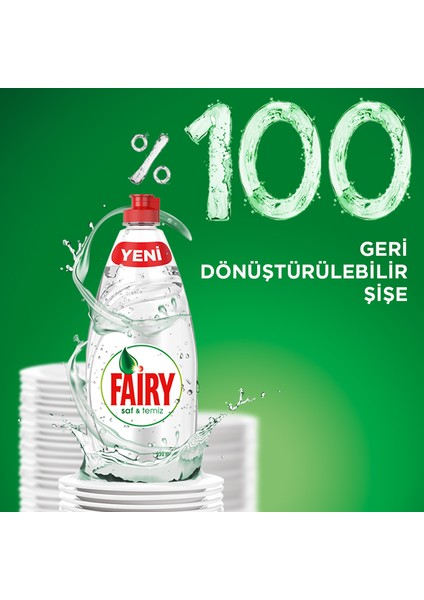 Saf ve Temiz 650 ml 4’lü Bulaşık Deterjanı + Fairy Sünger Hediyeli