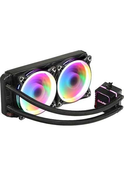 AquaForce W244 2x12cm Çevresel Adreslenebilir RGB Fanlı Intel & AMD Uyumlu Sıvı Soğutma Sistemi (DKCCW244)