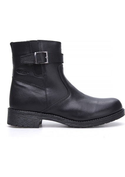 Su Geçirmez Deri Siyah Kadın Bot Z5293DS
