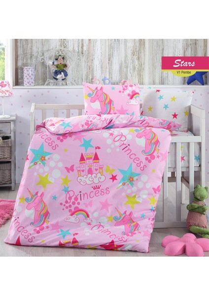Baby Class Pamuk Bebek Nevresim Takımı - Stars-Ka Yıldız
