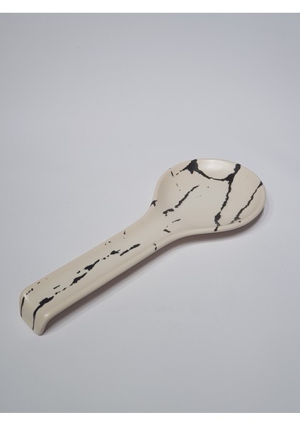 Mat Krem Mermer Desen Kirli Kaşıklık