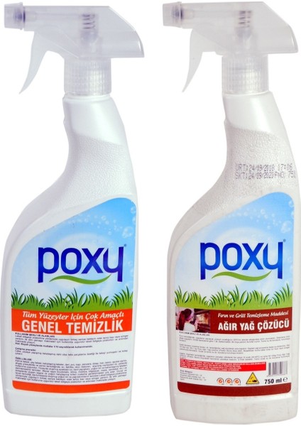 Genel Temizlik 800 ml & Ağır Yağ Çözücü 750 ml Set - 1,5 lt