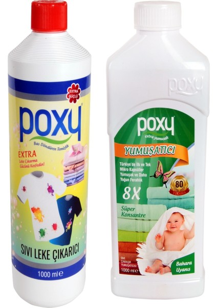 Süper Konsantre Yumuşatıcı Bahara Uyanış 1 lt&sıvı Leke Çıkarıcı 1 lt Set - 2 lt