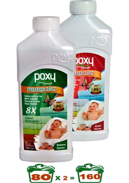 Süper Konsantre Yumuşatıcı Bahara Uyanış 1 lt &süper Konsantre Yumuşatıcı Venüs Tılsımı 1 lt Set - 2 lt
