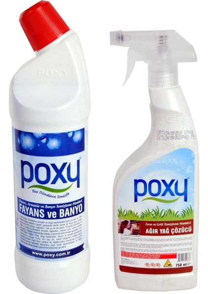 Fayans ve Banyo 1 lt & Ağır Yağ Çözücü 750 ml Set - 1,7 lt