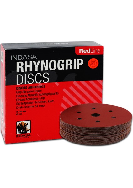 Discs Red Line  7 Delik Yuvarlak Cırtlı Disk Zımpara