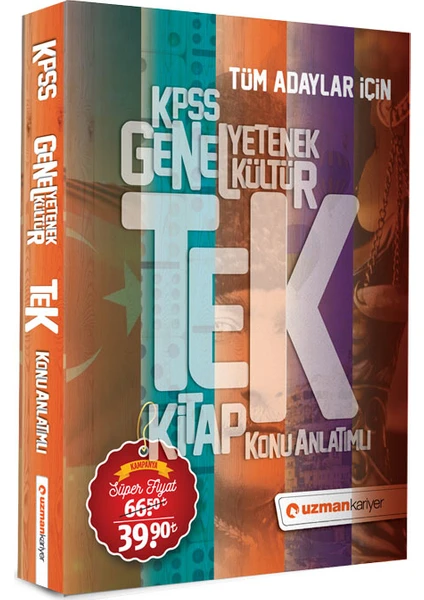 Uzman Kariyer Yayınları KPSS 2020 Genel Yetenek Genel Kültür Tek Kitap Konu Anlatımlı