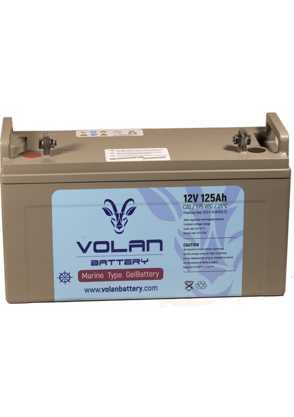 Volan Battery 12 Volt 125 Ah (Amper) Marin Jel Akü