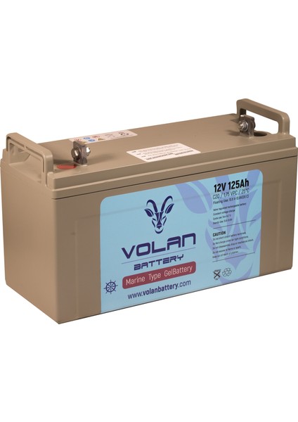 Volan Battery 12 Volt 125 Ah (Amper) Marin Jel Akü