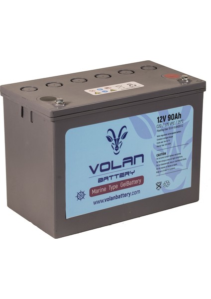 Volan Battery 12 Volt 90 Ah (Amper) Marin Jel Akü