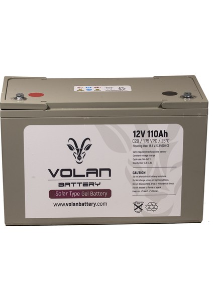 Volan Battery 12 Volt 110 Ah (Amper) Jel Akü