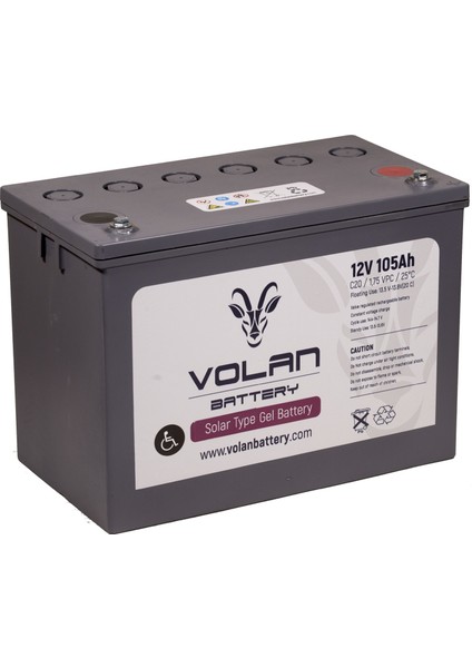 Volan Battery 12 Volt 105 Ah (Amper) Jel Akü