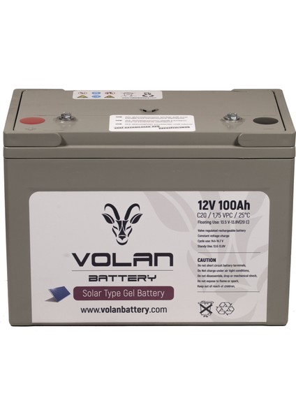 Volan Battery 12 Volt 100 Ah (Amper) Jel Akü