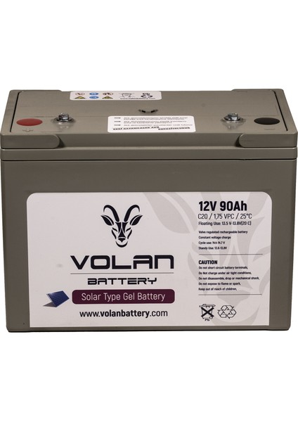 Volan Battery 12 Volt 90 Ah (Amper) Jel Akü