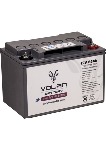 Volan Battery 12 Volt 65 Ah (Amper) Jel Akü