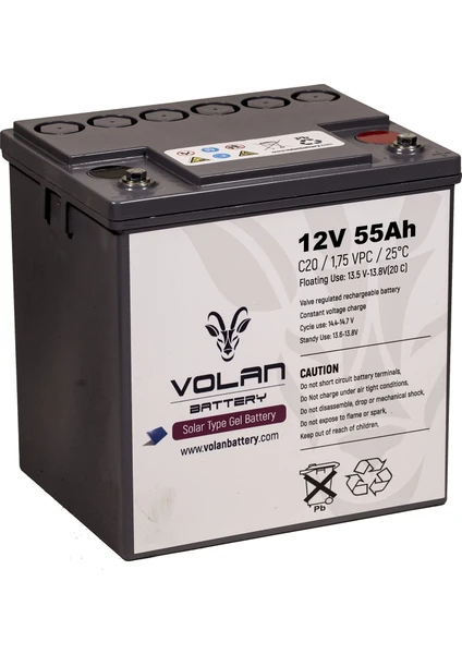 Volan Battery 12 Volt 55 Ah (Amper) Jel Akü