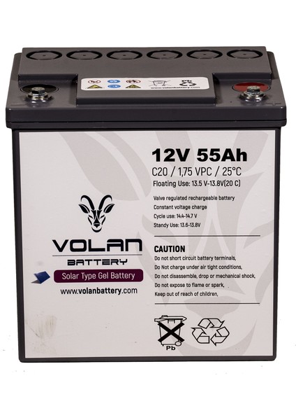 Volan Battery 12 Volt 55 Ah (Amper) Jel Akü