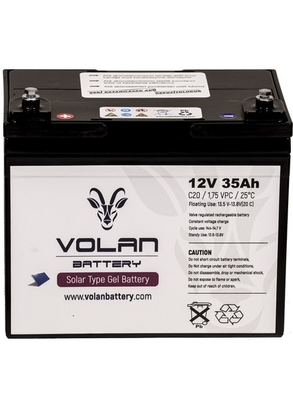 Volan Battery 12 Volt 35 Ah (Amper) Jel Akü