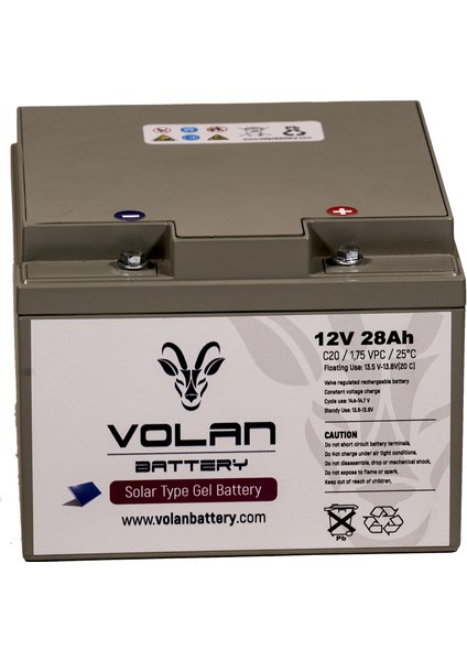 Volan Battery 12 Volt 28 Ah (Amper) Jel Akü