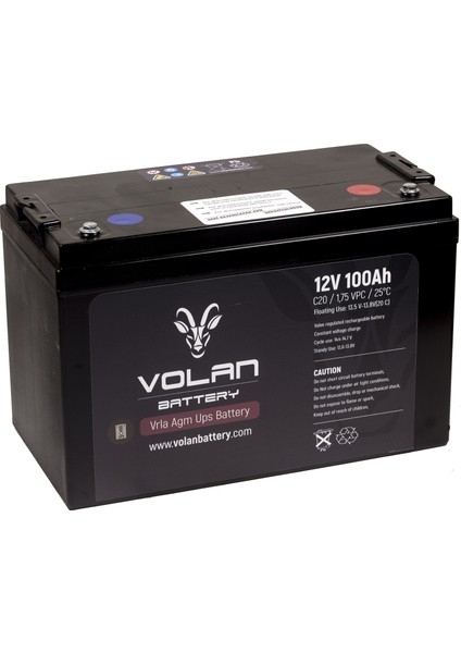 12 Volt 100 Ah (Amper) Kuru Akü