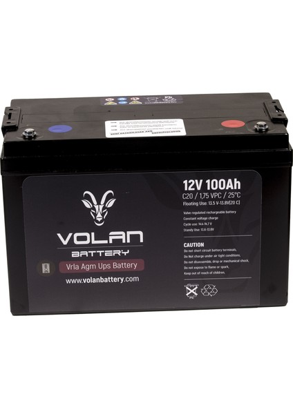 12 Volt 100 Ah (Amper) Kuru Akü
