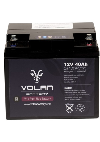 Volan Battery 12 Volt 40 Ah (Amper) Kuru Akü