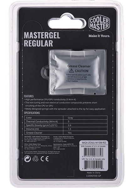 COOLERMASTER MasterGel Regular MGX-ZOSG-N15M-R2 1.5 gram Thermal Macun