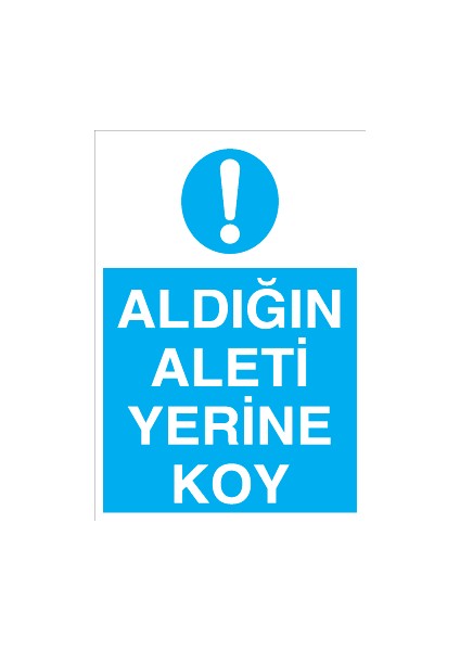 Aldığın Aleti Yerine Koy Pvc-Leksan