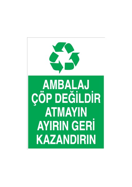 Ambalaj Çöp Değildir Atmayın Ayırın Geri Kazandırın Alüminyum