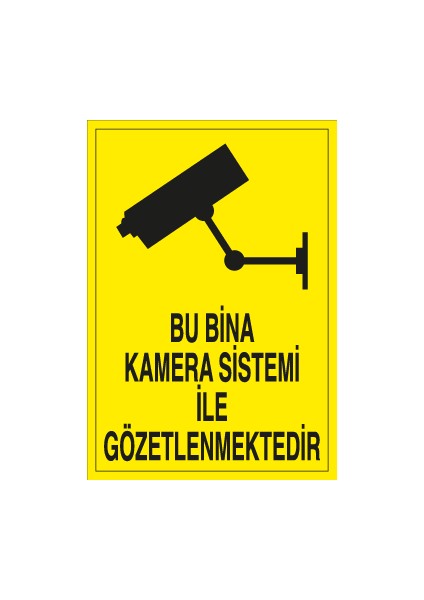 Bu Bina Kamera Sistemi Ile Gözetlenmektedir Alüminyum