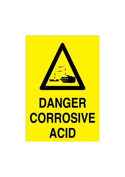 Danger Corrosive Acid Sticker-Folyo