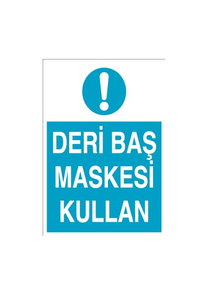 Deri Baş Maskesi Kullan Sticker-Folyo