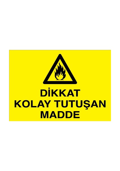 Dikkat Kolay Tutuşan Madde Alüminyum