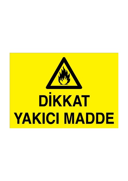 Canis Etiket Dikkat Yakıcı Madde Sticker-Folyo