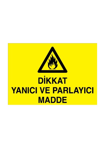 Canis Etiket Dikkat Yanıcı ve Parlayıcı Madde Dekota