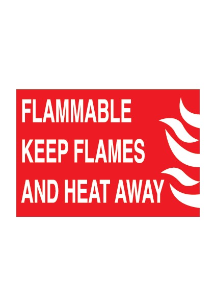 Flammable Keep Flames And Heat Away Alüminyum