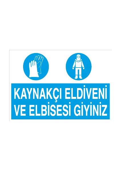 Kaynakçı Eldiveni ve Elbisesi Giyiniz Sticker-Folyo