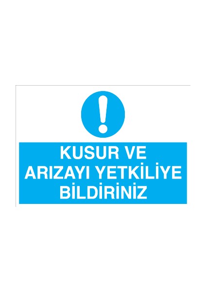 Kusur ve Arızayı Yetkiliye Bildiriniz Alüminyum