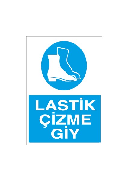 Lastik Çizme Giy Sticker-Folyo