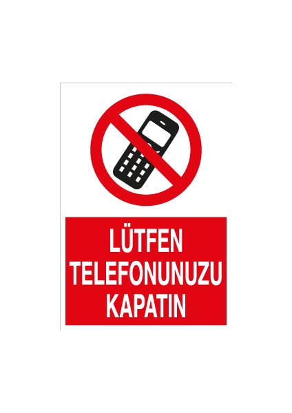 Lütfen Telefonunuzu Kapatın Pvc-Leksan