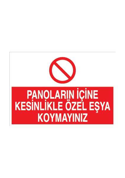 Panoların Içine Kesinlikle Özel Eşya Koymayınız Dekota