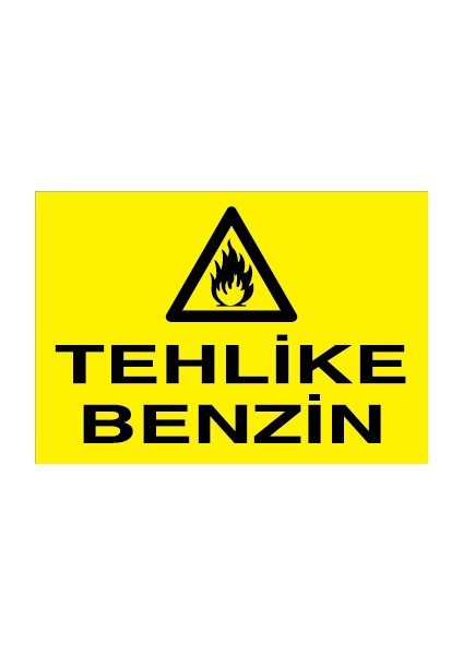 Tehlike Benzin Sticker-Folyo