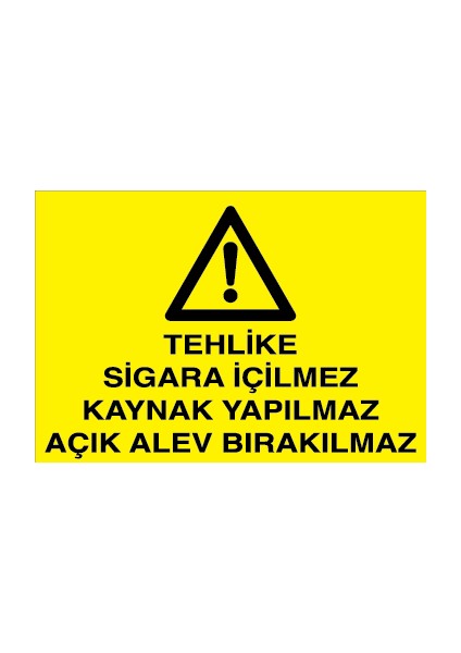 Tehlike Sigara Içilmez Kaynak Yapılmaz Açık Alev Bırakılmaz Dekota