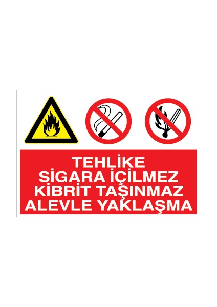 Tehlike Sigara Içilmez Kibrit Taşınmaz Alevle Yaklaşma Dekota