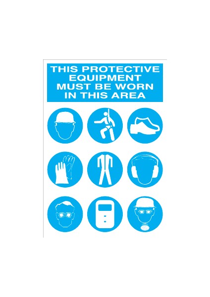 This Protective Equipment Must Be Worn In This Area Pvc-Leksan