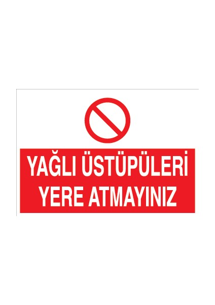 Yağlı Üstüpüleri Yere Atmayınız Alüminyum