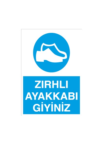 Zırhlı Ayakkabı Giyiniz Alüminyum